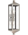 Livex Nyack 2-light Outdoor Wall Lantern In Brushed Nickel
