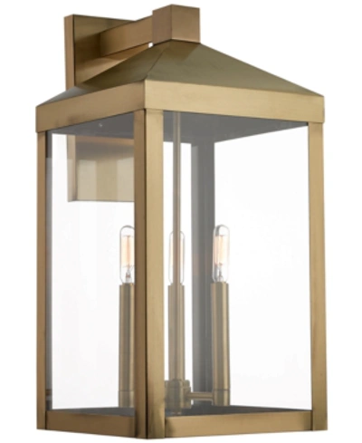 Livex Nyack 3-light Outdoor Wall Lantern In Antique Bronze