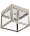 Livex Nyack 2-light Flush Mount In Brushed Nickel