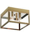 Livex Nyack 4-light Flush Mount In Antique Bronze