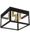 Livex Nyack 4-light Flush Mount In Bronze