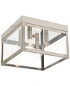 Livex Nyack 4-light Flush Mount In Brushed Nickel