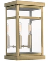 Livex Hopewell 2-light Outdoor Wall Lantern In Antique Bronze