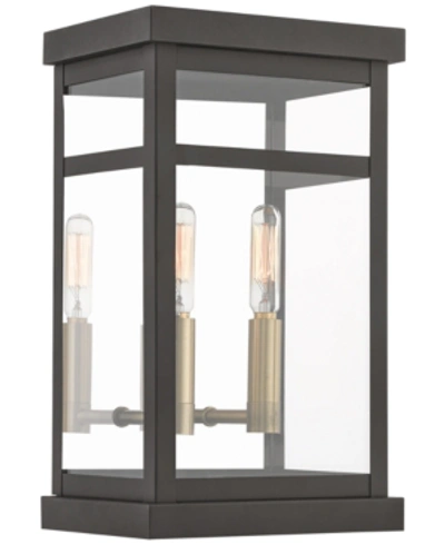 Livex Hopewell 2-light Outdoor Wall Lantern In Bronze