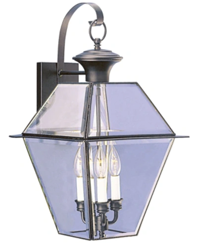 Livex Westover 3- Light Glass Sconce In Black