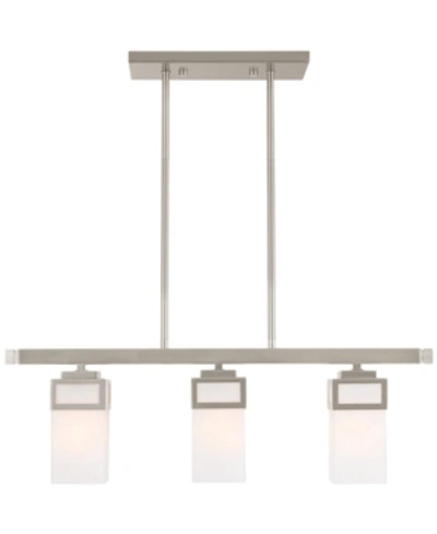 Livex Harding 3-light Chandelier In Brushed Nickel