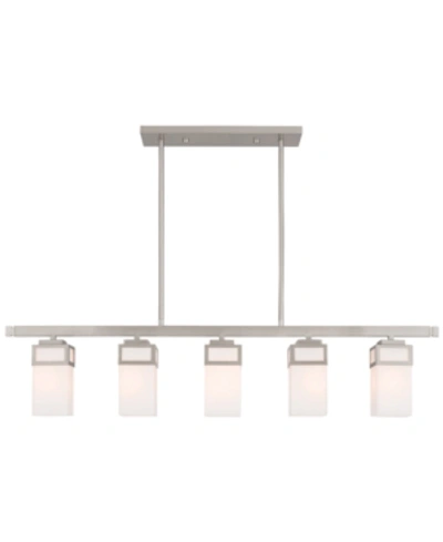 Livex Harding 5-light Linear Chandelier In Brushed Nickel
