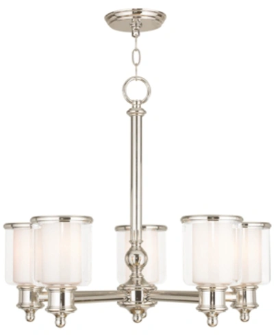 Livex Middlebush Light Chandelier In Polished Nickel