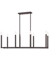 Livex Alpine Linear Chandelier In Bronze