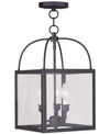 Livex Milford 3 Light Semi Flush In Dark Brown