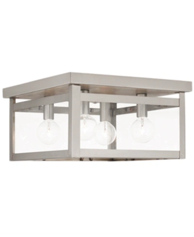 Livex Millford Flush Mount Light In Brushed Nickel