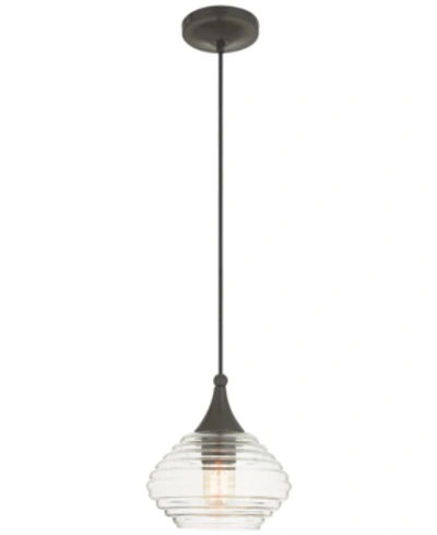 Livex Signature 1-light 8" Mini Pendant In Dark Brown