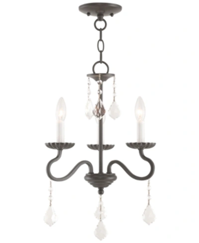 Livex Callisto 3-light Mini Chandelier In Dark Brown