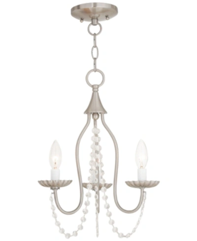 Livex Alessia 3-light Mini Chandelier In Silver