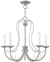 Livex Mirabella 5- Light Metal Chandelier In Chrome