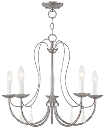 Livex Mirabella 5- Light Metal Chandelier In Chrome