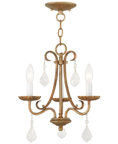 Livex Daphne 3- Light Metal Mini Chandelier In Nickel