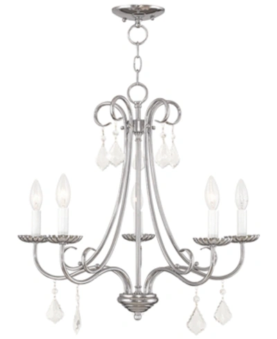 Livex Daphne 5- Light Metal Chandelier In Nickel