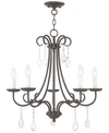 Livex Daphne 5- Light Metal Chandelier In Bronze