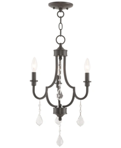 Livex Glendale 3-light Mini Chandelier In Dark Brown
