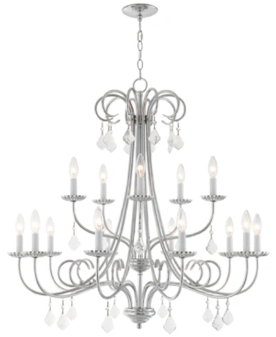 Livex Daphne 15-light Chandelier In Polished Chrome