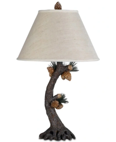 Cal Lighting Pinecone Table Lamp In Evergreen