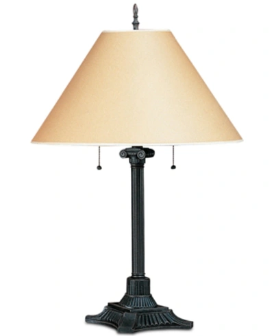 Cal Lighting 60w 2-light Pull Chain Table Lamp In Russet