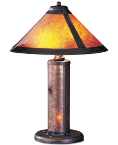 Cal Lighting 40w Mica Accent Lamp With Night Light In Russet