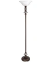 Cal Lighting 3-way Iron Torchiere Floor Lamp In Pearl