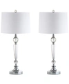 Jonathan Y Set Of 2 Victoria Table Lamps In Clchrome
