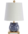 Jonathan Y Designs Justina 16in Ceramic Mini Led Table Lamp In Blue