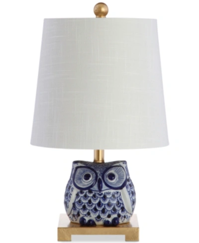 Jonathan Y Designs Justina 16in Ceramic Mini Led Table Lamp In Blue