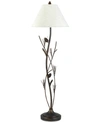 Cal Lighting 150w 3-way Pine Twig Iron Floor Lamp In Willow