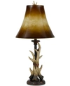Cal Lighting Resin Buckhorn Table Lamp In Two Tone