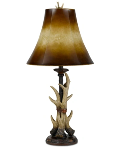 Cal Lighting Resin Buckhorn Table Lamp In Two Tone