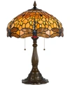 CAL LIGHTING 2-LIGHT TIFFANY TABLE LAMP