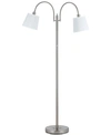Cal Lighting Gail Gooseneck Floor Lamp In Brushed Steel