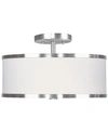 Livex Park Ridge Brushed Nickel 2-light Ceiling Mount In Brushed Nickel