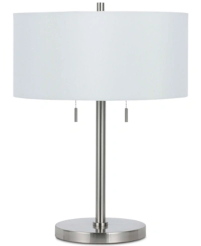 Cal Lighting Calais Metal Table Lamp In Brushed Steel