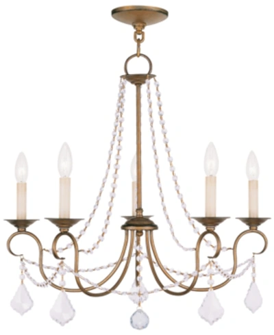 Livex Pennington 5-light Chandelier In Antique Gold