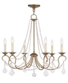 Livex Pennington Chandelier In Antique Gold