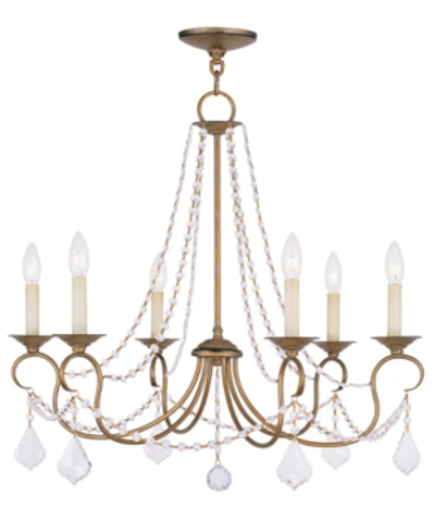 Livex Pennington Chandelier In Antique Gold