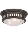 Livex Berwick Flush Mount In Dark Brown