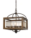 CAL LIGHTING 4-LIGHT SEMI-FLUSH PENDANT