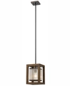 Cal Lighting Single Mini Pendant In Wood