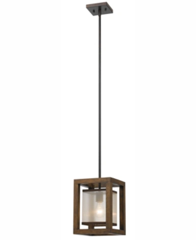 Cal Lighting Single Mini Pendant In Wood