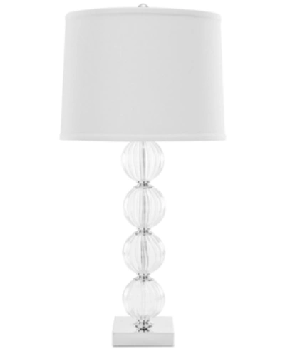 Safavieh Set Of 2 Amanda Black Crystal Glass Globe Lamps In White
