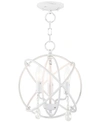 Livex Aria 3 Light 12" Pendant In White