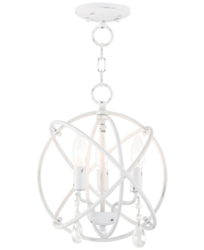 Livex Aria 3 Light 12" Pendant In White