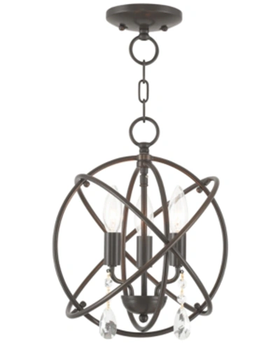 Livex Aria 3 Light 12" Pendant In Bronze